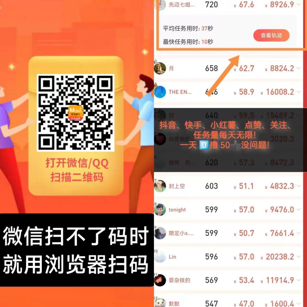 每天赚点：每天重复可做关注+浏览+点赞+助力同类型单价最高