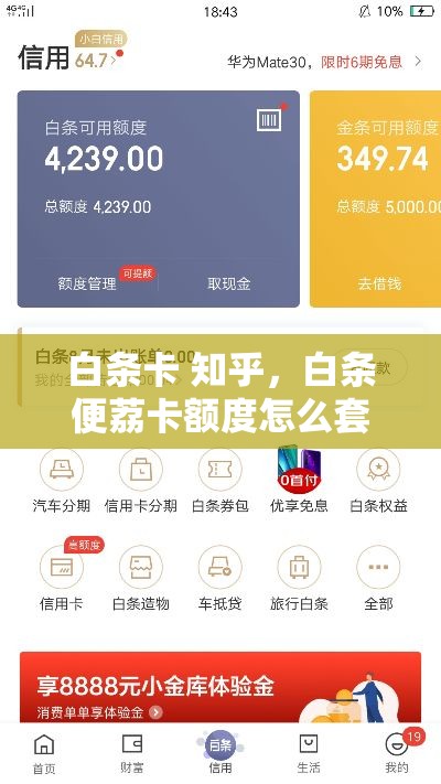 白条卡 知乎，白条便荔卡额度怎么套来