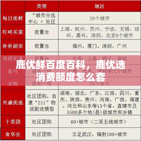 鹿优鲜百度百科,鹿优选消费额度怎么套