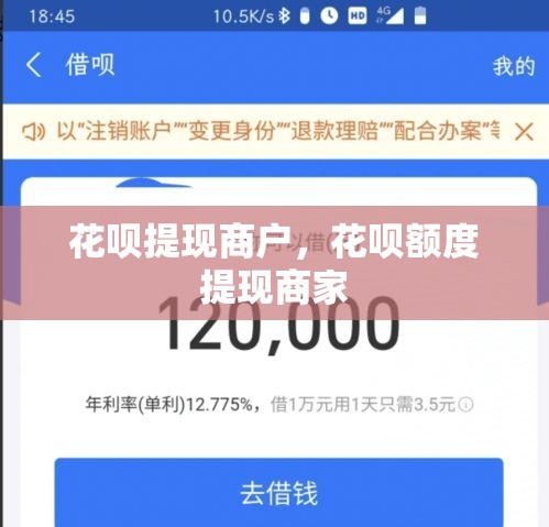 花呗提现商户，花呗额度提现商家