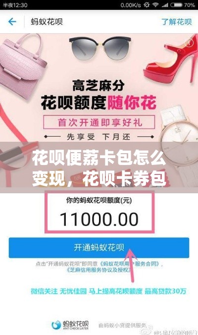 花呗便荔卡包怎么变现,花呗卡券包在哪里找