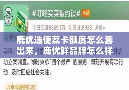 鹿优选便荔卡额度怎么套出来，鹿优鲜品牌怎么样