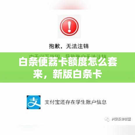 白条便荔卡额度怎么套来,新版白条卡
