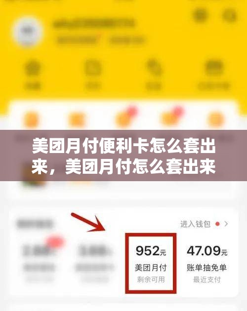 美团月付便利卡怎么套出来,美团月付怎么套出来口子大神