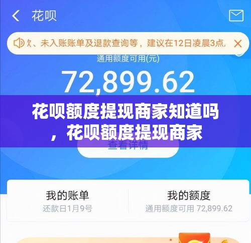 花呗额度提现商家知道吗，花呗额度提现商家