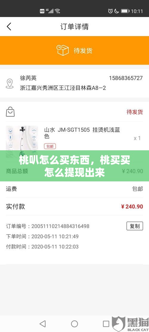 桃叭怎么买东西，桃买买怎么提现出来