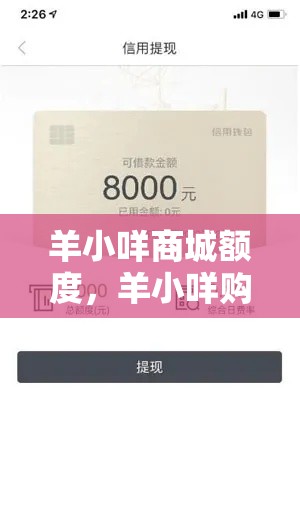 羊小咩商城额度，羊小咩购物额度怎么刷出来