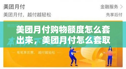 美团月付购物额度怎么套出来，美团月付怎么套取现金