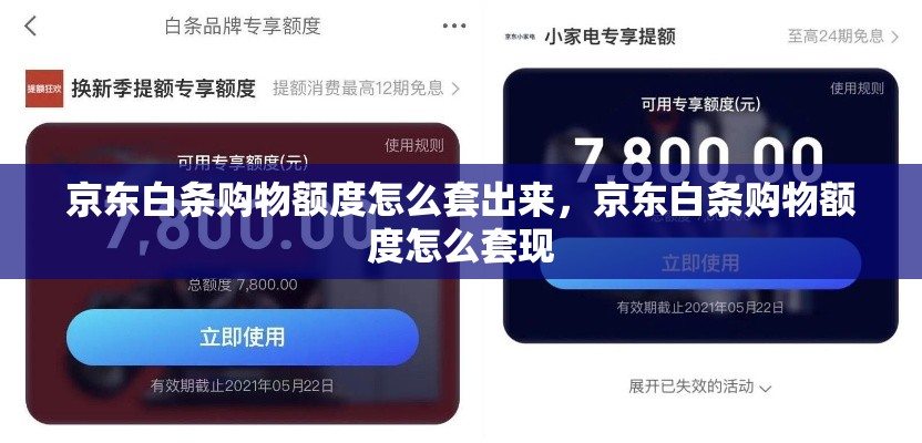 京东白条购物额度怎么套出来，京东白条购物额度怎么套现