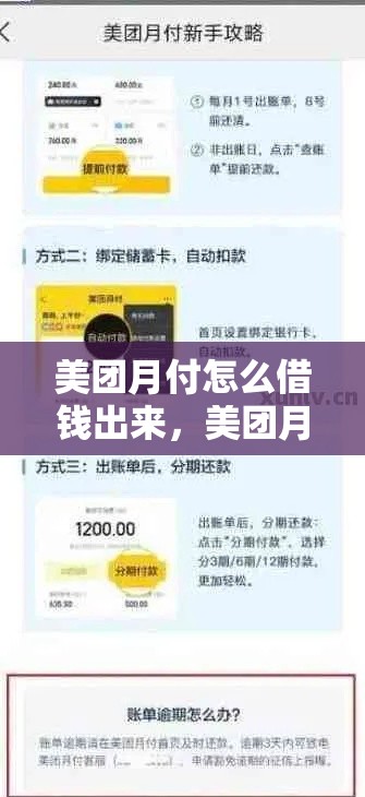 美团月付怎么借钱出来,美团月付怎么借500