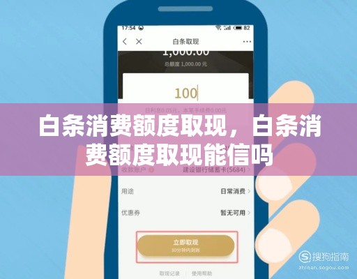 白条消费额度取现，白条消费额度取现能信吗